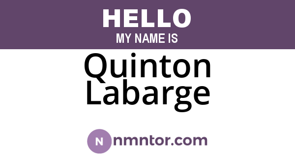 Quinton Labarge