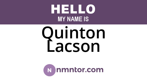 Quinton Lacson