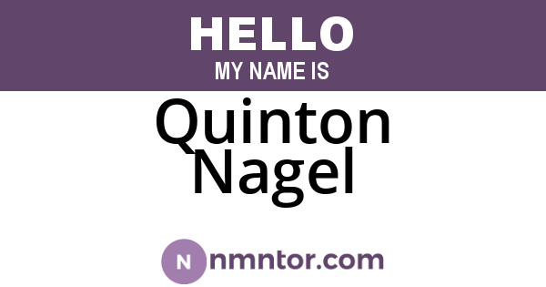 Quinton Nagel
