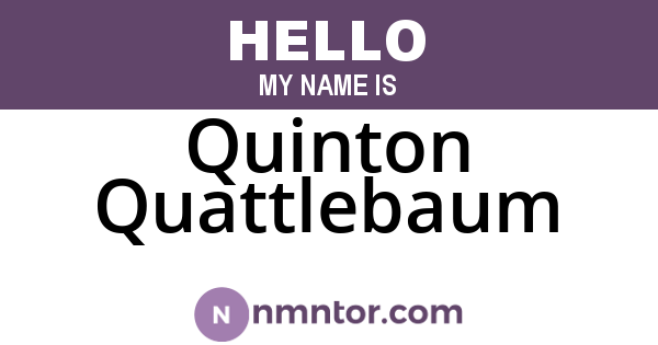 Quinton Quattlebaum