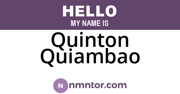 Quinton Quiambao