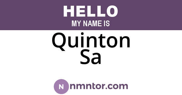 Quinton Sa