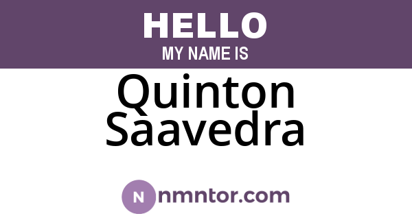 Quinton Saavedra