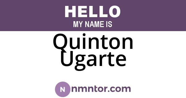 Quinton Ugarte