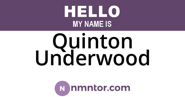 Quinton Underwood