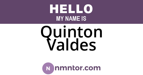 Quinton Valdes