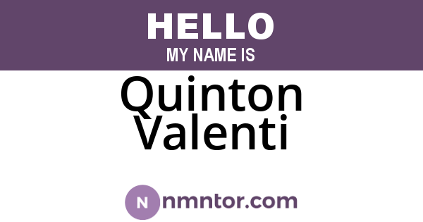 Quinton Valenti