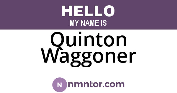 Quinton Waggoner
