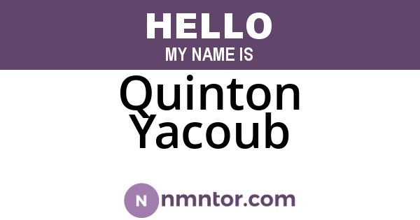 Quinton Yacoub