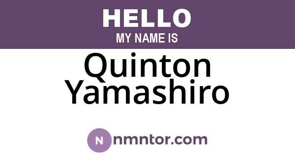 Quinton Yamashiro