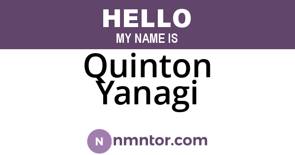 Quinton Yanagi