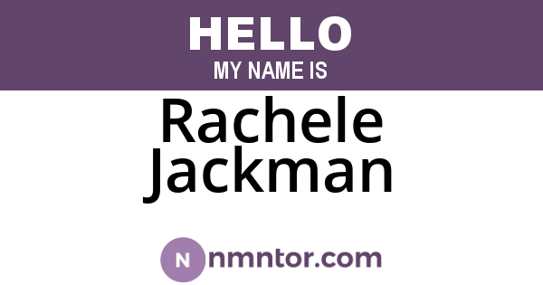 Rachele Jackman