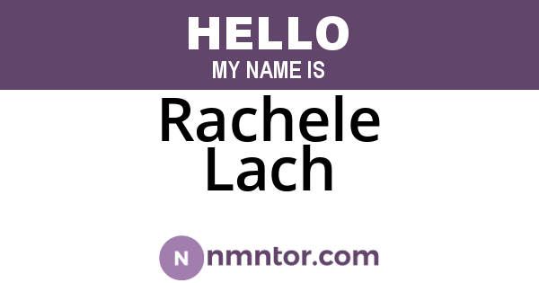 Rachele Lach