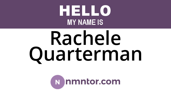 Rachele Quarterman