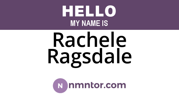 Rachele Ragsdale