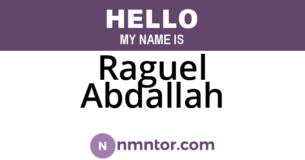 Raguel Abdallah