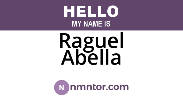 Raguel Abella