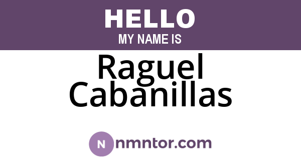 Raguel Cabanillas