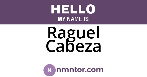 Raguel Cabeza