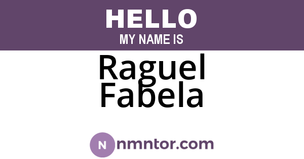 Raguel Fabela