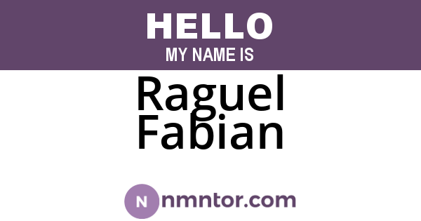 Raguel Fabian