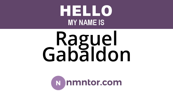 Raguel Gabaldon