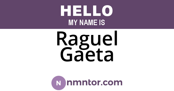 Raguel Gaeta