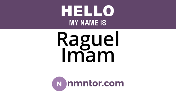 Raguel Imam