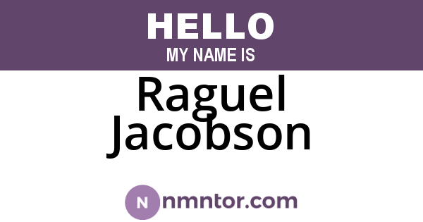 Raguel Jacobson