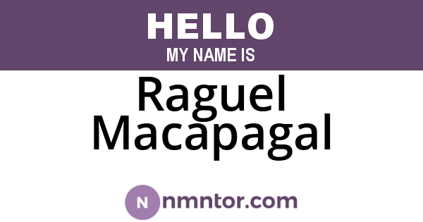 Raguel Macapagal