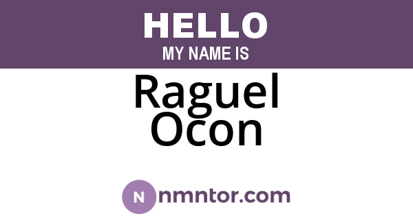 Raguel Ocon