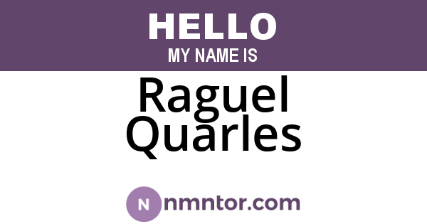 Raguel Quarles