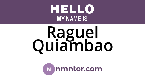 Raguel Quiambao