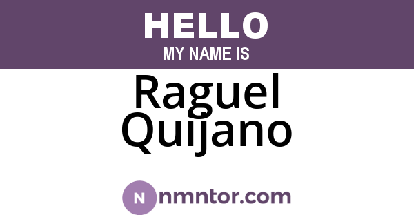 Raguel Quijano