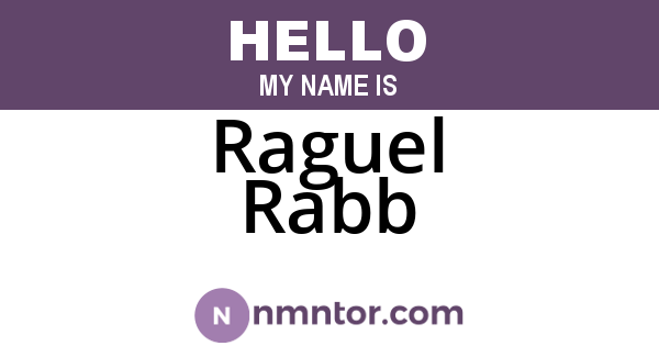 Raguel Rabb