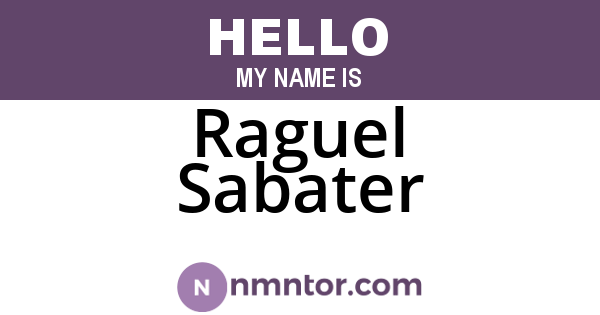 Raguel Sabater