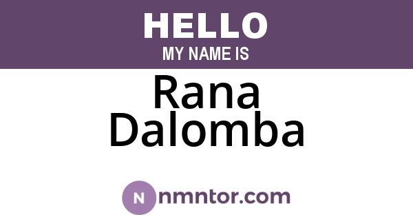 Rana Dalomba
