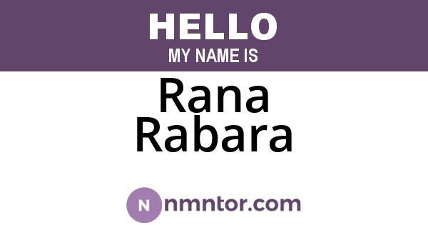 Rana Rabara