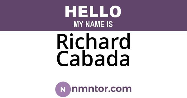 Richard Cabada