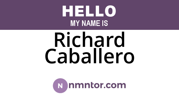 Richard Caballero