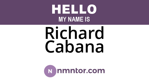 Richard Cabana