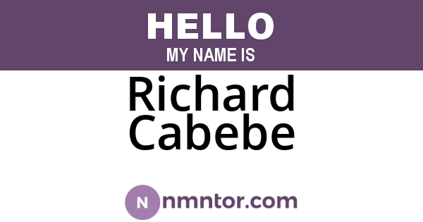 Richard Cabebe