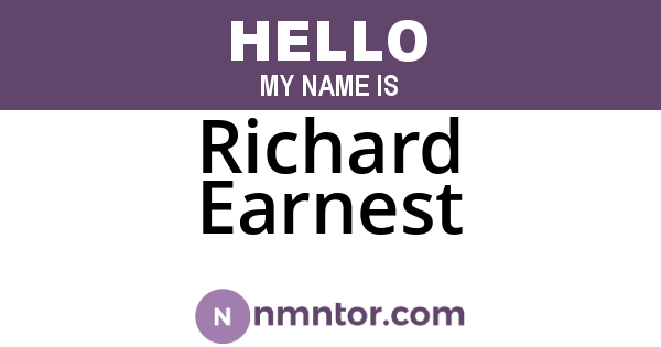 Richard Earnest