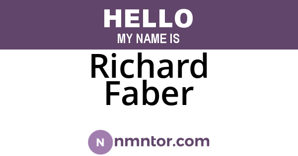 Richard Faber