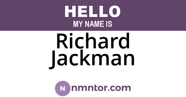 Richard Jackman