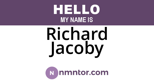 Richard Jacoby