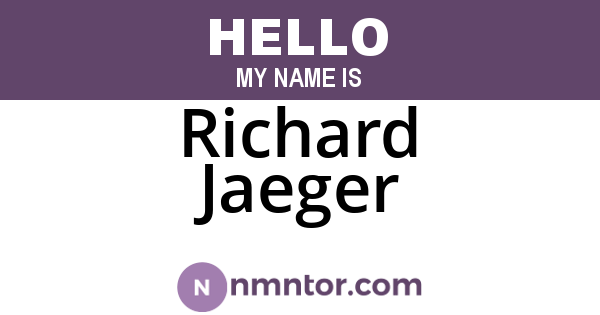 Richard Jaeger