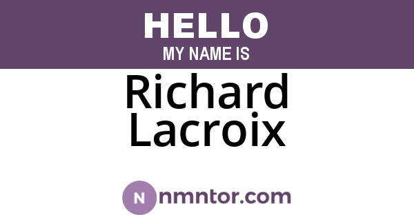 Richard Lacroix
