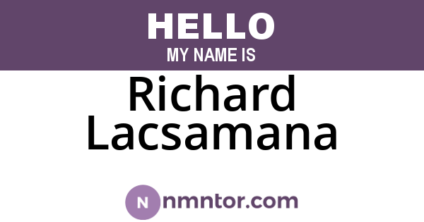Richard Lacsamana