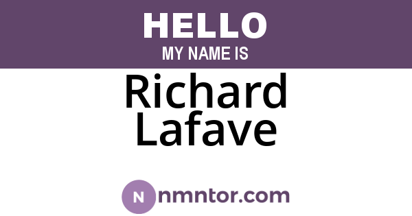 Richard Lafave